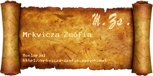 Mrkvicza Zsófia névjegykártya
